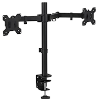 MONITOR MOUNT, ARM, ADJUSTABLE, DUAL, UP TO 27", BLACK MAIN